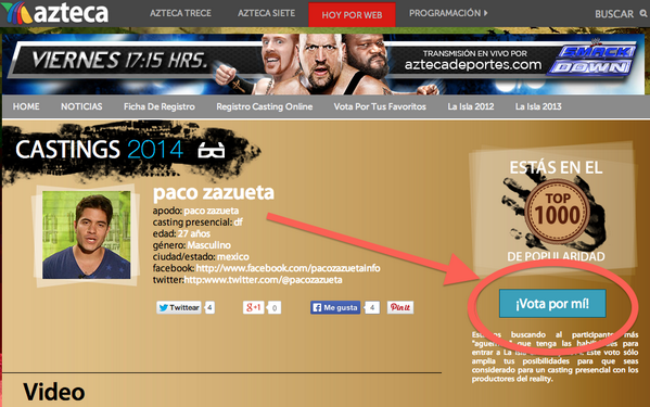 KarimePmf's tweet photo. @NorteOficial  podrias votar  x @PacoZazueta Para la @IslaReality  http://t.co/dAoNJHBRrX … … … … GRACIAS #RT http://t.co/GteqnqQxki