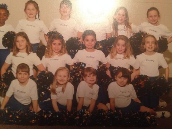 Dude I found my old cheerleading pics.. @CarolineArnould look at your face above me! HAHA #theolddays