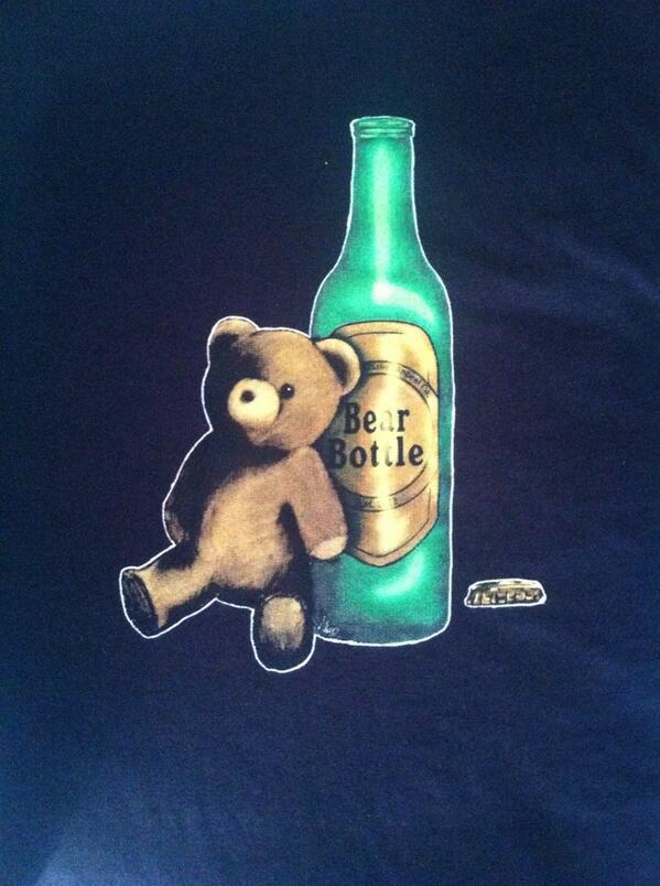 GlobalAppeal_Co's tweet image. New Global Appeal shirts!! Bear bottle design, on black shirts. More colors to come. #GA