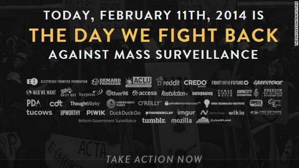 Hundreds of websites worldwide protest online government surveillance with this banner. cnn.it/1lz3xPz