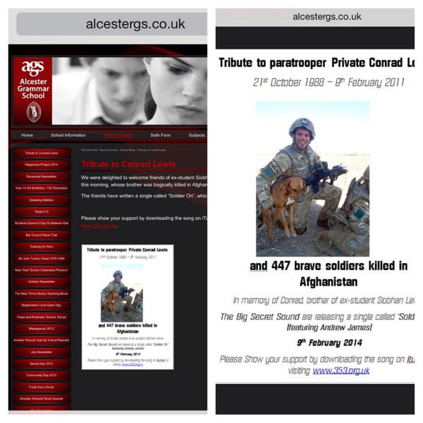 353 (@3_5_3) on Twitter photo Massive thank you to <a href="/AlcesterGS/">Alcester Grammar</a> for putting this on their website and having the team in assembly! #SoldierOn Massive thank you to <a href="/AlcesterGS/">Alcester Grammar</a> for putting this on their website and having the team in assembly! #SoldierOn