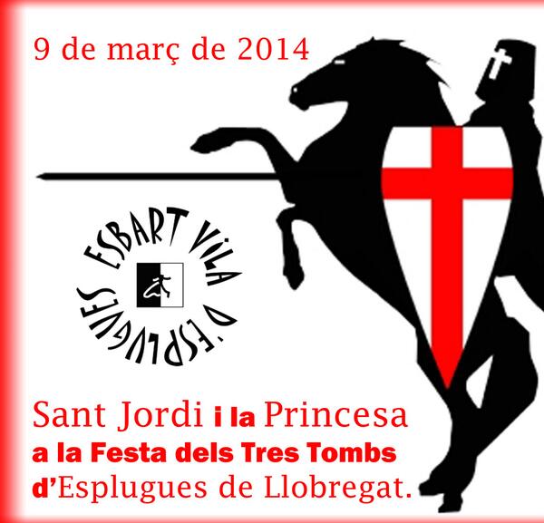 esbartesplugues's tweet photo. #SantJordi i #Princesa a cavall als #TresTombs d'#Esplugues el proper 9 de març! @ajesplugues @elbaixcat @e_digital http://t.co/2Pfhu26sQz