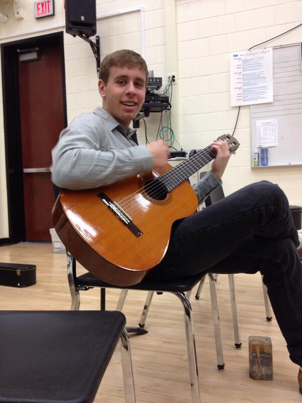 He's learning how to play Happy Birthday on the guitar! #HappyBirthdayEd #18 #LoveYaBuddy!