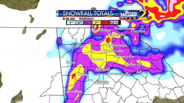 DChandleyWSB's tweet photo. A fluid forecast of snowfall, West GA now in play for accumulating snow #StormWatch2 http://t.co/dTuECevzko
