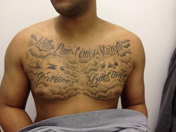 Wottos ink on X: "#script #writing #nottinghamtattoo #tattoo #scriptattoo #cloudtattoo #chesttattoo chest tattoo I'm working on http://t.co/0NmzJhvn8B" / X
