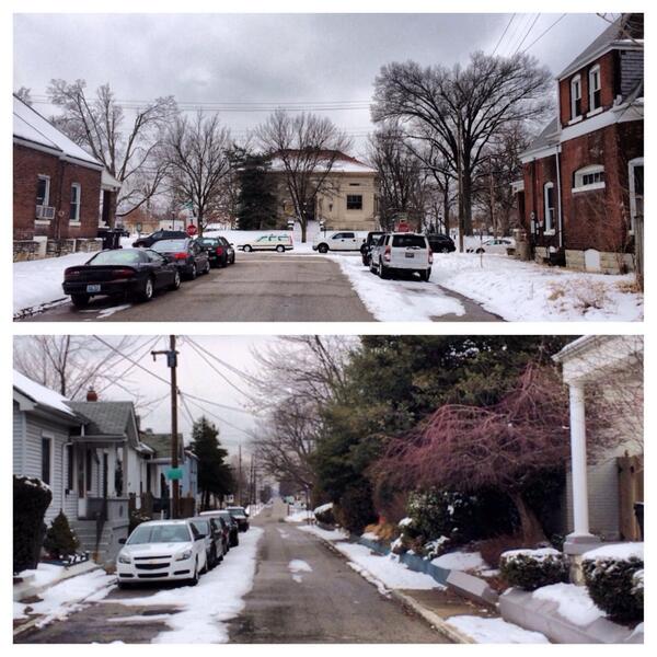 StreetGeek502's tweet image. vistas of Hancock Street:Shelby Park-Big 4 Bridge (far distance). Didn't realize these were its #terminating #vistas