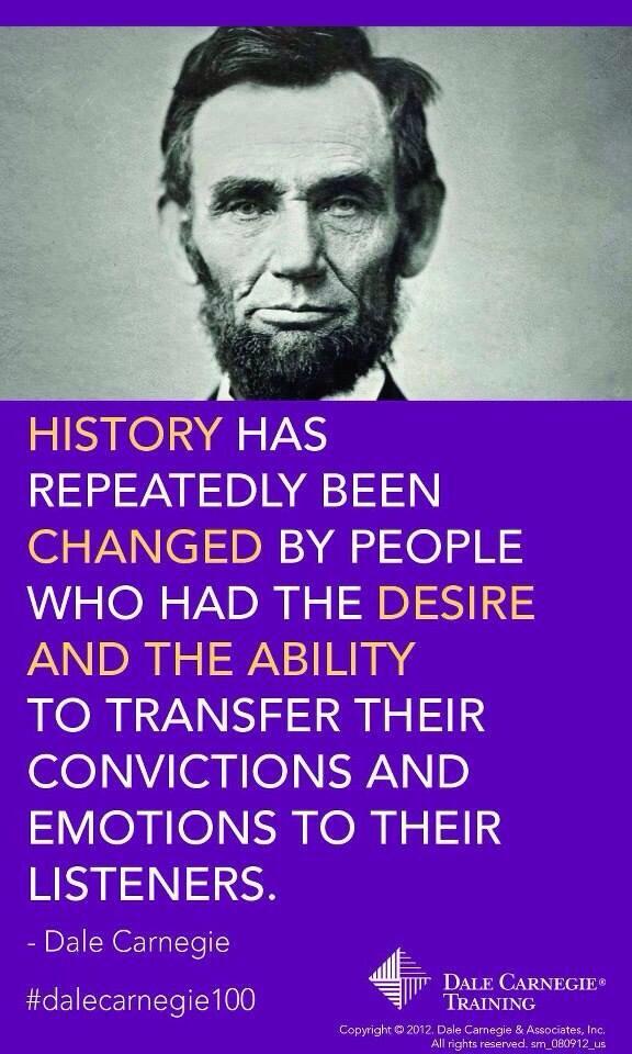 History has repeatedly been changed by people who had ability to transfer their convictions  #SalesTips4Tots