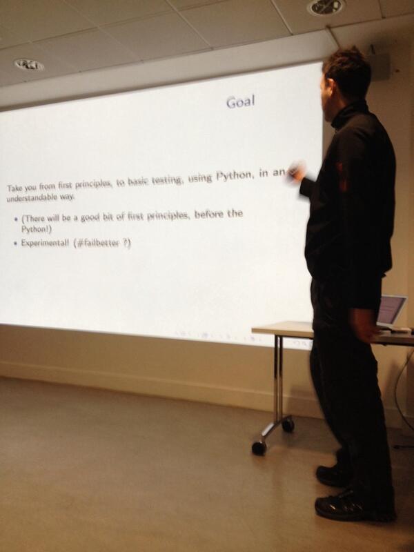PythonIreland's tweet image. Fergal’s talk now on about Bayesian principles using python. #PyIE