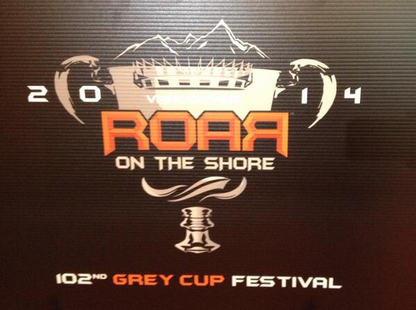 102GreyCupFest's tweet photo. The 102nd Grey Cup Festival logo is unveiled! #102GCF #roar @BCLions @CFL http://t.co/CnNtSYg9pR