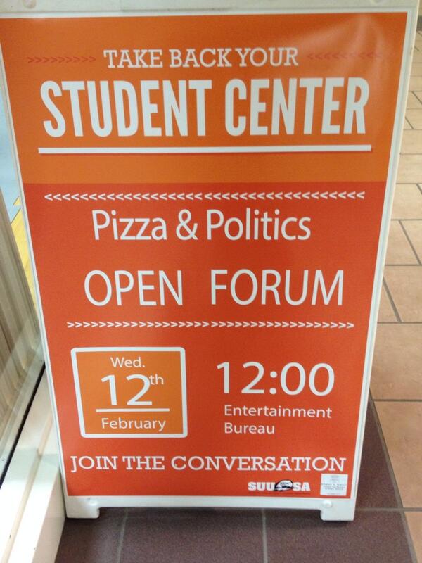@suutbird Join us for #pizzaandpolitics today at noon ...........