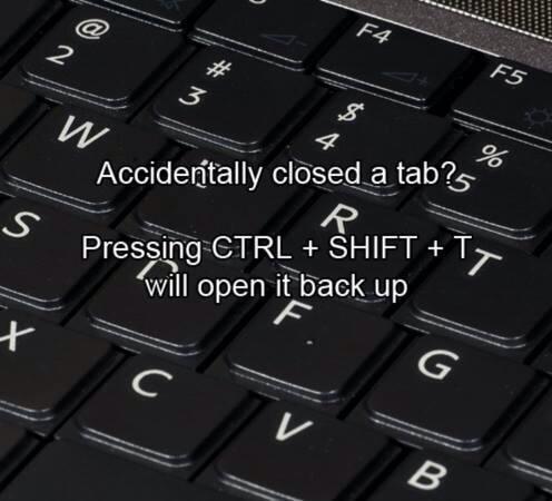 instant_fix's tweet image. Closed a tab by accident?! Get it back! #instantfix