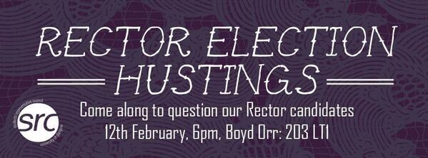 UofGlasgow's tweet image. RECTOR: Come along TONIGHT to see the candidates tell you why they want your vote in the Rectorial Election.1/2