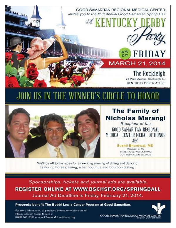 ActionCarting's tweet photo. Please support the Good Samaritan Hospital and the Marangi family as they honor Nicholas Marangi http://t.co/TafY4DqkQa