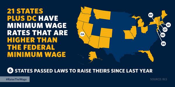 ChevyGuard's tweet image. While Congress has delayed action, here's what states around the country are doing to #RaiseTheWage: