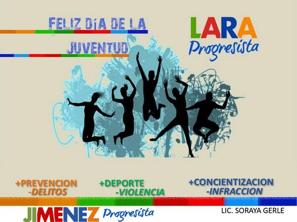 SorayaGerleLara's tweet photo. FELIZ DIA A TODOS! Dia de la Juventud es todos los dias! @HenriFalconLara @171lara @fdejandohuellas @CONCULTURA_LARA http://t.co/YFSjQEmOKI