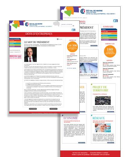 Illisite assure la rédaction et la diffusion de chaque numéro de la newsletters de la CCI 94 Défis d'entreprises