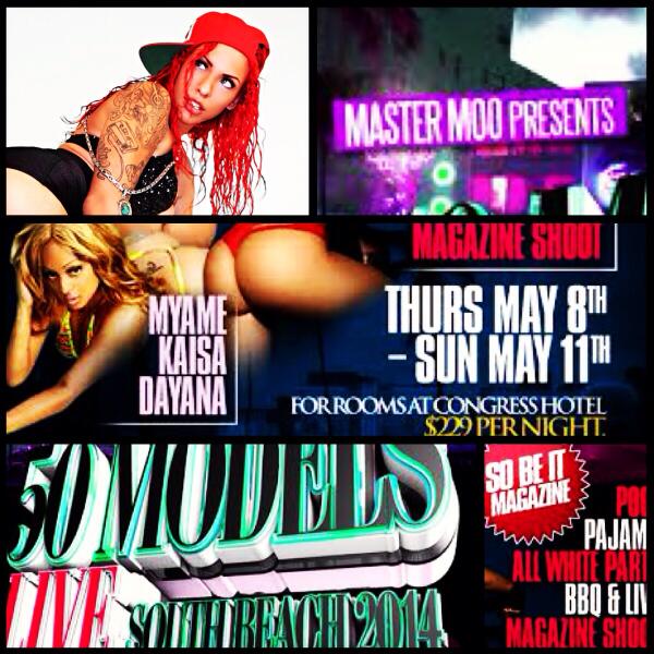 SipRoszea's tweet photo. #SouthBeach #Live #Book your hotels now #50ModelsLive Hosted by: @MASTERMOO #YoursTruly @SipRoszea will be #Present http://t.co/OxmcoOrfuN
