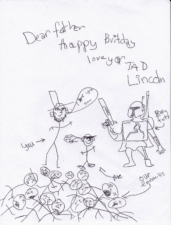 FakeCivilWar's tweet photo. A special treat from the archives: Abraham Lincoln received this birthday card in 1862. http://t.co/xzGCd4N9JV