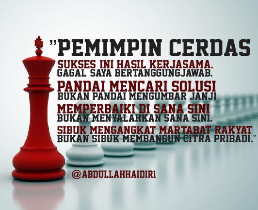 aloysiusblank's tweet photo. "Pemimpin cerdas..." @abdullahhaidir1 #leadershipquotes http://t.co/b6eSM1LVtI