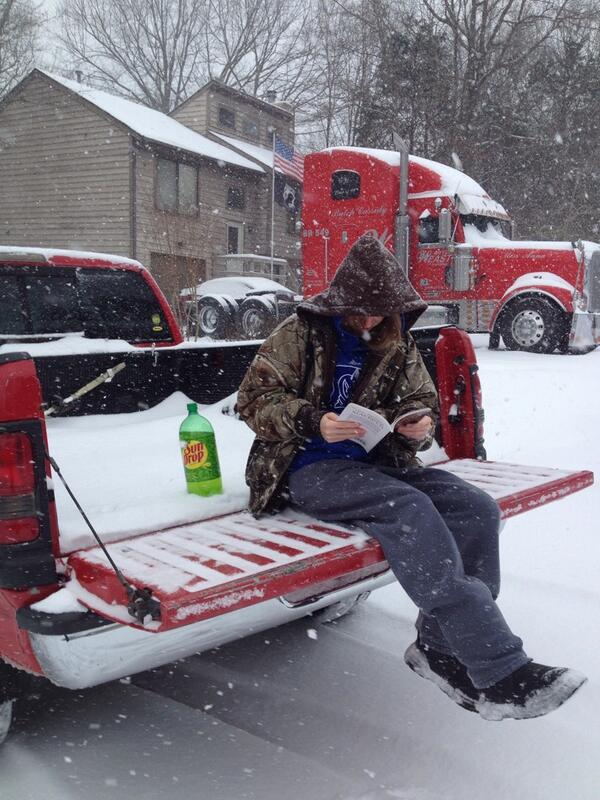 urncooper4's tweet image. @mrsdigavero #readinginthesnow #hgcs2014 #selfiesnowday my truck, Reba, and some sundrop