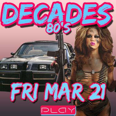 PlayDanceBar's tweet photo. March 21 80's Party @PlayDanceBar shows 9:30 11 &amp; 1 Dress 80s FREE until 11 #danceparty #nashvillesbest #dragshows http://t.co/rBQJb129L8