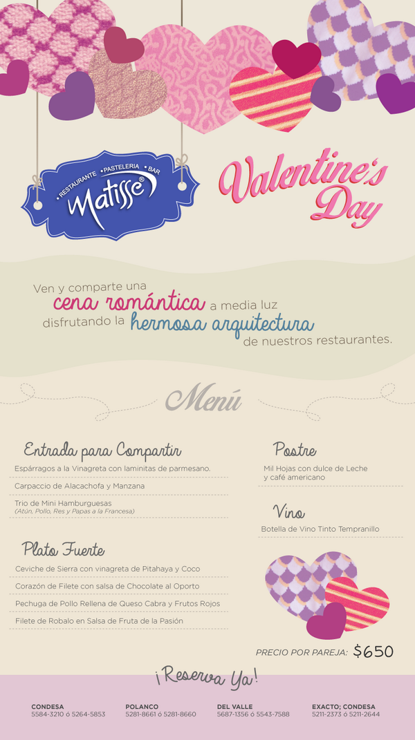 r_matisse's tweet photo. Celebra San Valentín con tu pareja este viernes. Ven y aprecia la arquitectura de nuestros encantadores restaurantes. http://t.co/mhAjVRubgy