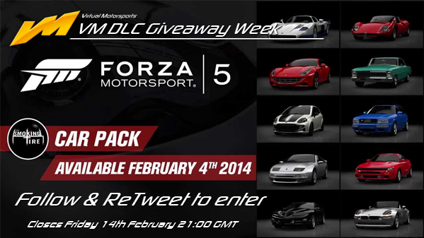 VirtualMsports's tweet photo. Smoking Tire DLC Code - Follow &amp; RT for a chance to win! http://t.co/eaTjoH6ifN