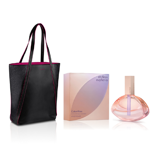 davelackie's tweet photo. A fresh new scent! RT &amp; follow @DaveLackie for your chance to win this tote and bottle of endless euphoria! #LoveCK http://t.co/rqlK67AvCM