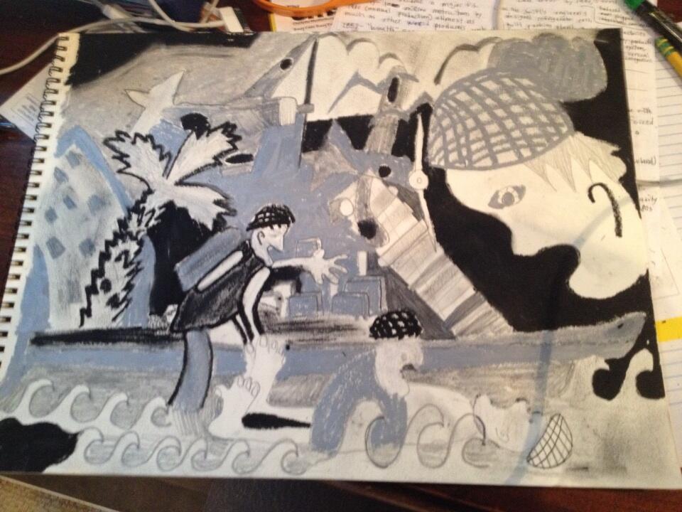 WesleyWrightLew's tweet photo. @CharMeckSchools here it is! The bombing of Pearl Harbor, Picasso style! http://t.co/548ofnKIAN