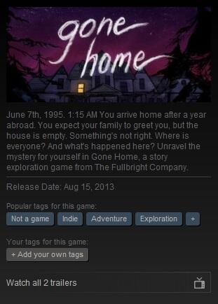 whippleshuffle's tweet image. The new Steam tag system, and people's use of it, has been the highlight of my day so far.