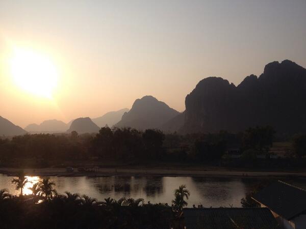 BackToBlighty13's tweet image. Cracking sunset in Vang Vieng.