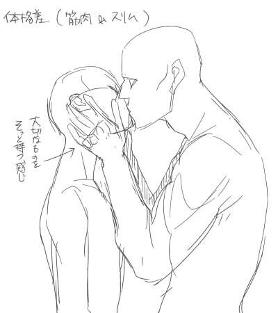 Tweet 画像 ツイッターで キス構図 イラストが流行ｗｗｗ Naver まとめ