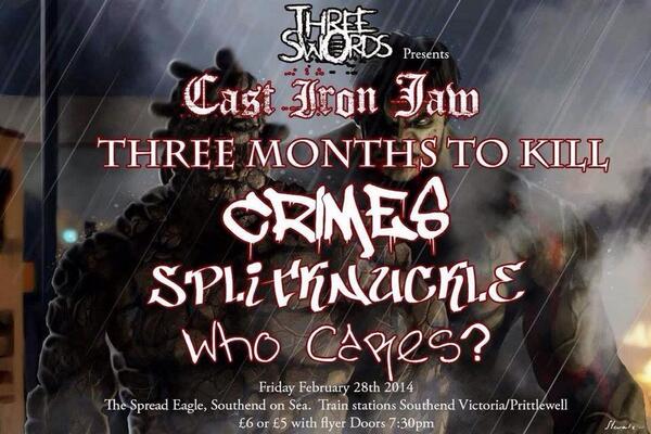 Crimes next show Friday 28th feb Southend