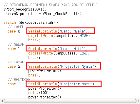 geraicerdas's tweet image. 14. Dgn Serial.println kita dpt memastikan apakah suara kita msh dikenali atau tidak #KelasArduino
