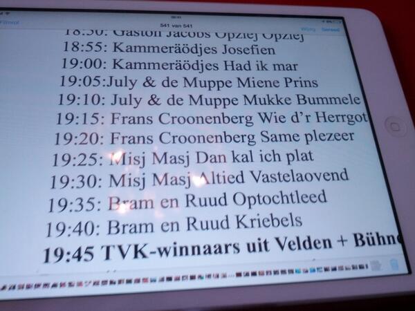 De enige kans um Bram en Ruud dit jaor te zeen optreeje. Bis dich ein van de 4500? #lvk2014