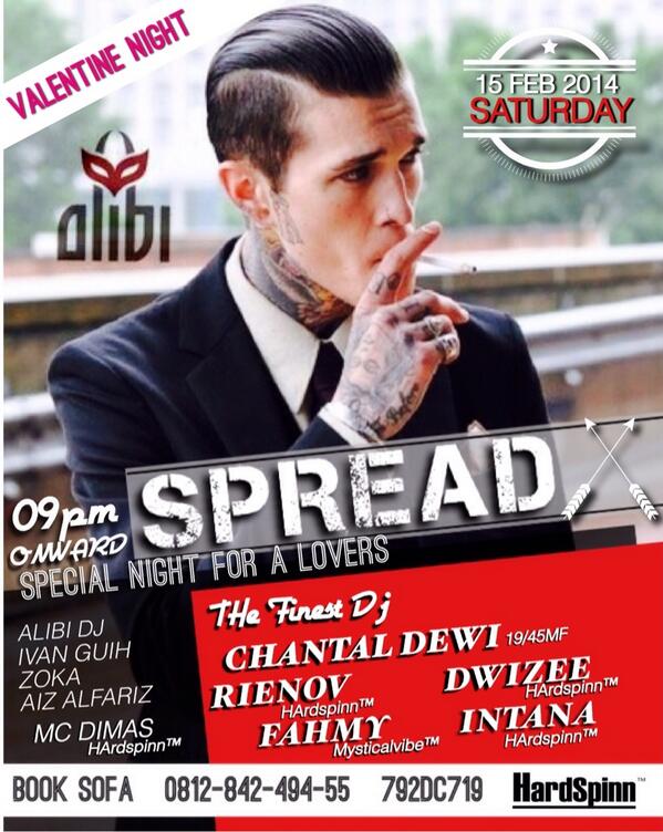 CultureEvent's tweet photo. @alyccaaa U'are Invited This Saturday at @ALIBI_Jakarta #Spread by @Hardspinn http://t.co/JgQ6CfgE3n