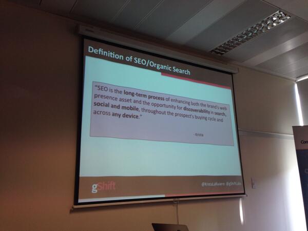 “<a href="/holeytonal/">Rylan Holey</a>: Love <a href="/kristalariviere/">Krista LaRiviere</a>'s definition of SEO. #ModernMarketers ” spot on