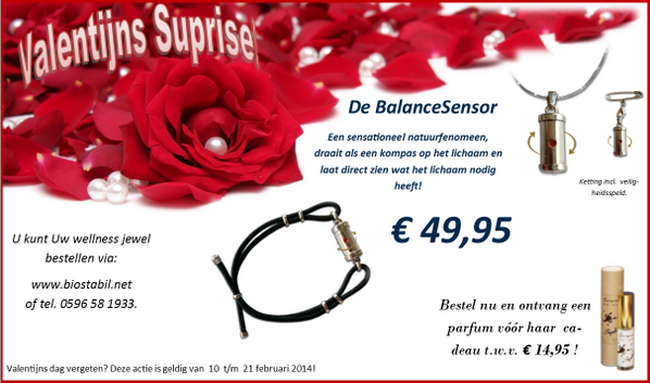 deBioStabil2000's tweet image. Nog één dag tot Valentijn! Daarom nu bij aankoop van de BalanceSensor een parfum cadeau... biostabil.net/NL/balancesens…