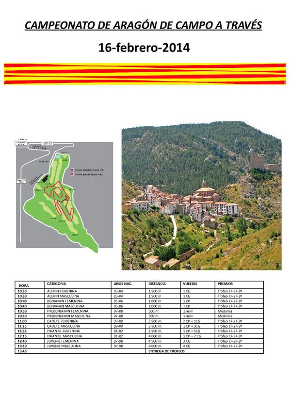 ALCALAINOS's tweet photo. Campeonato de Aragón de campo a través en #AlcaládelaSelva el domingo 16 de febrero #sienteteruel http://t.co/egc3fg71iy