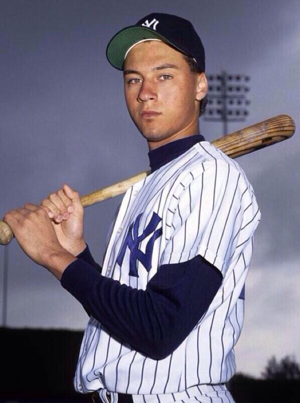 Espngreeny's tweet photo. Here's Jeter as a rookie. 
Courtesy @si_vault http://t.co/7lU5QFOg0l