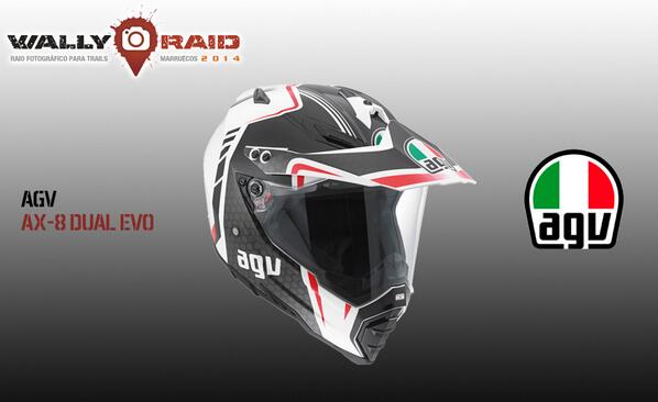 WallyRaid's tweet image. ¡Participa en el Wally Raid 2014 y optarás por ganar este estupendo casco  AX-8 Dual Evo, gentileza de @AGVHelmets!