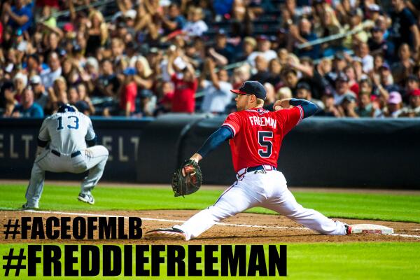 Braves's tweet image. #FreddieFreeman #FaceofMLB RT!
