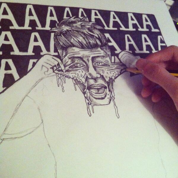 LittleSamsArt's tweet image. #Draw2live @justinbieber comic in progress #thebite #drawing #JustinBieber