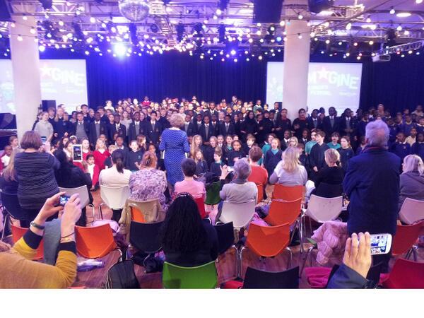 southbankcentre's tweet image. Today 8 schools from around the UK took part in #Voicelab&apos;s  massed choir of over 350 children.They sounded great!