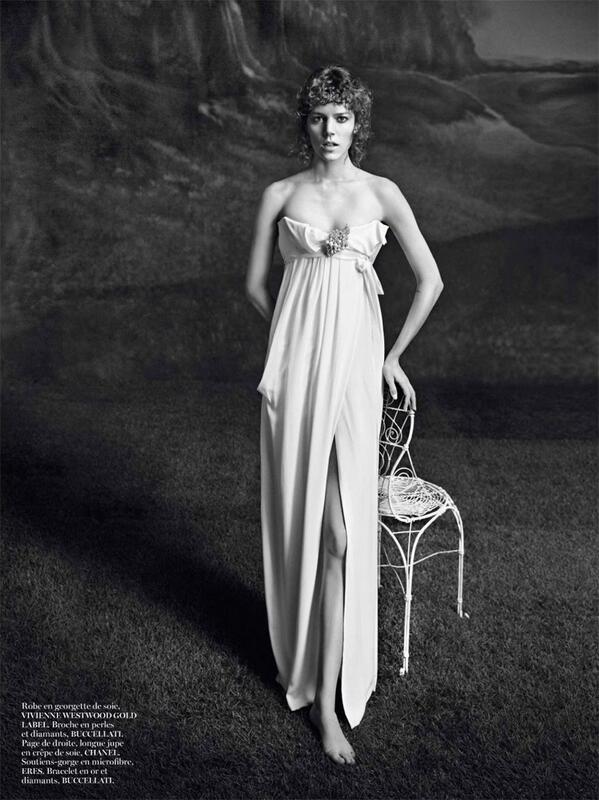 FollowWestwood's tweet photo. .@OfficialFreja wearing our #SS14 Gold Label Ball Dress in the Feb 2014 issue of @VogueParis http://t.co/NTM03EKcHf