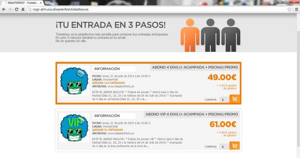 DisasterPartyy's tweet image. AVISO! Quedan a la venta para toda España 122 abonos normales y 51 VIP para el #DisasterFest! rrpp-almusix.disasterfest.ticketbox.es