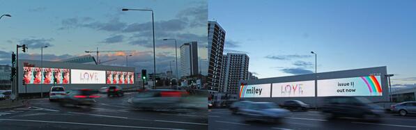 New LOVE 11 super large format digital ads: 10 x Miley! #lovemagazine