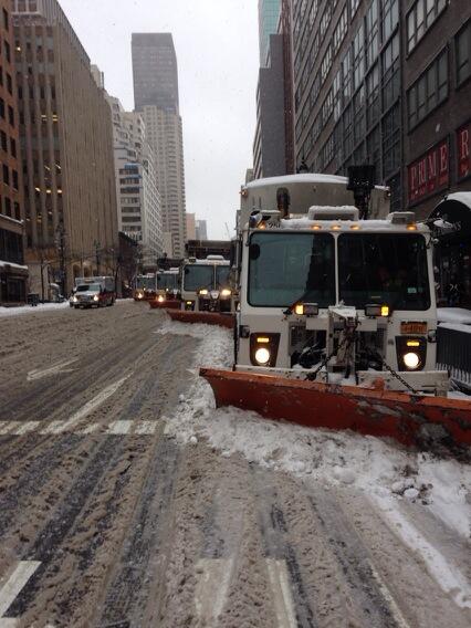 mbesheer's tweet image. An armada of snow plows on Second Avenue #NY #losingBattle