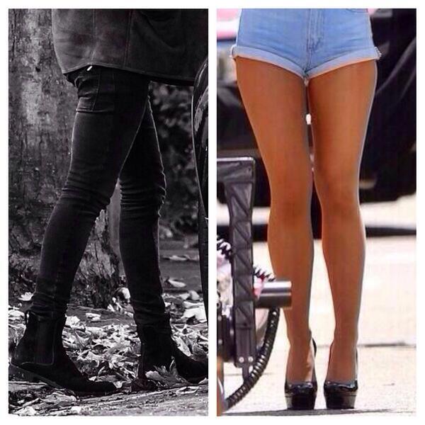 Who has better legs?

RT for Harry Styles 
FAV for Ariana Grande
