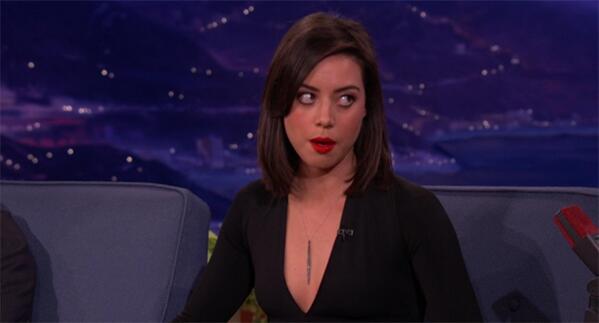 ZombieResearch's tweet photo. Aubrey Plaza (Parks &amp; Recreation) discusses her Rather Scary Zombie Apocalypse Plan with Conan http://t.co/hZjYtaNEx9 http://t.co/usvPL1rCN0